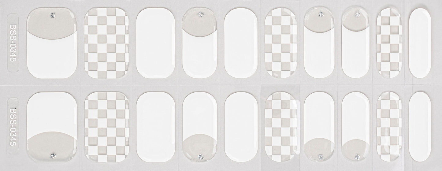 Bold Babes Chess Bless Semi Cured Gel Nail Stickers - TheBOLDBabes