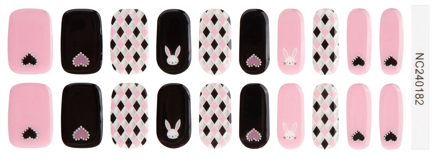 Bold Babes Bunny Boo Semi Cured Gel Nail Stickers - TheBOLDBabes