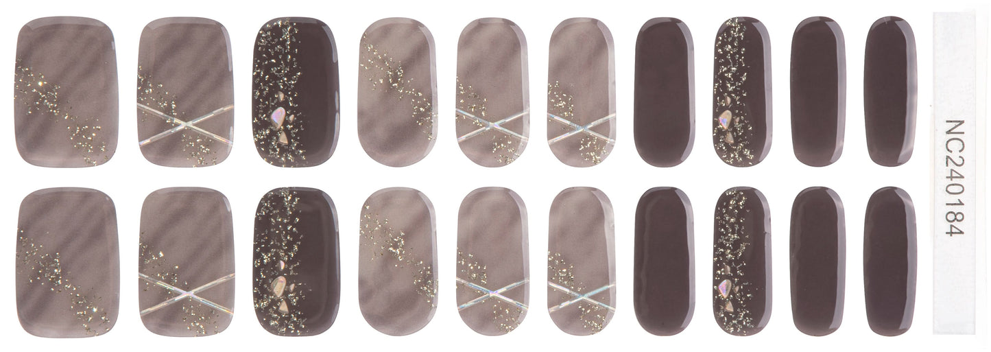 Bold Babes Glittery Glam Semi Cured Gel Nail Stickers - TheBOLDBabes
