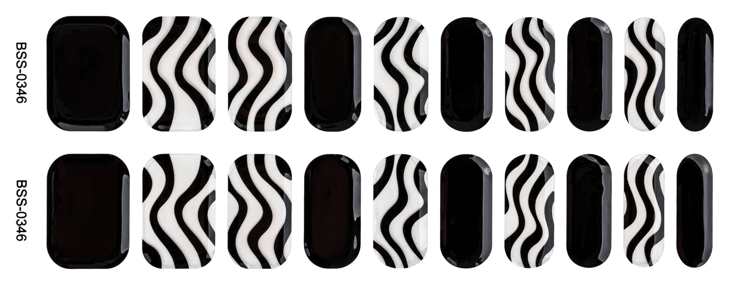 Bold Babes Mystic Black Semi Cured Gel Nail Stickers - TheBOLDBabes