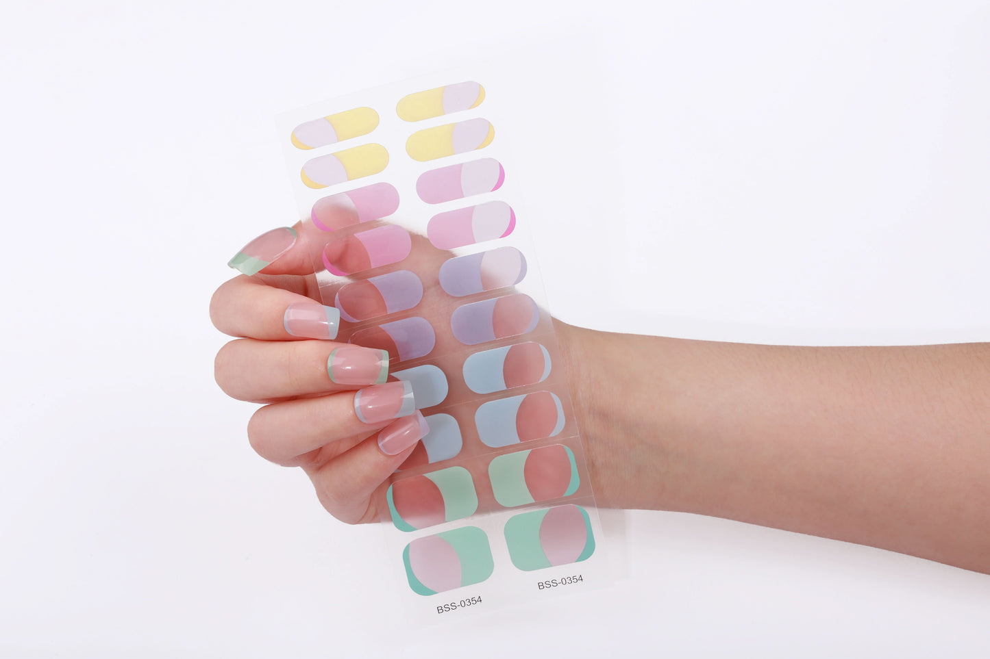 Bold Babes Pinkish Glory Semi Cured Gel Nail Stickers - TheBOLDBabes