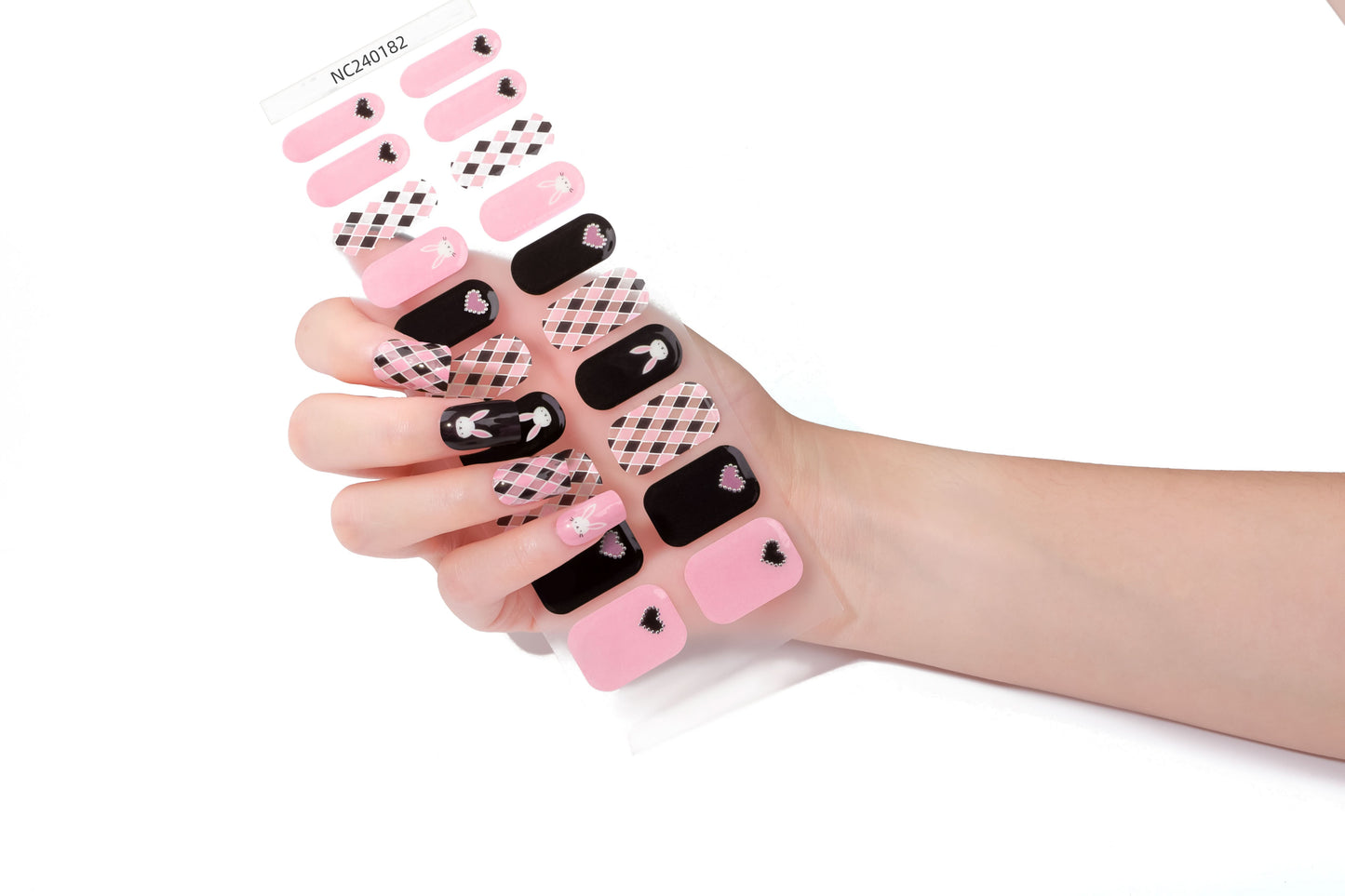 Bold Babes Bunny Boo Semi Cured Gel Nail Stickers - TheBOLDBabes