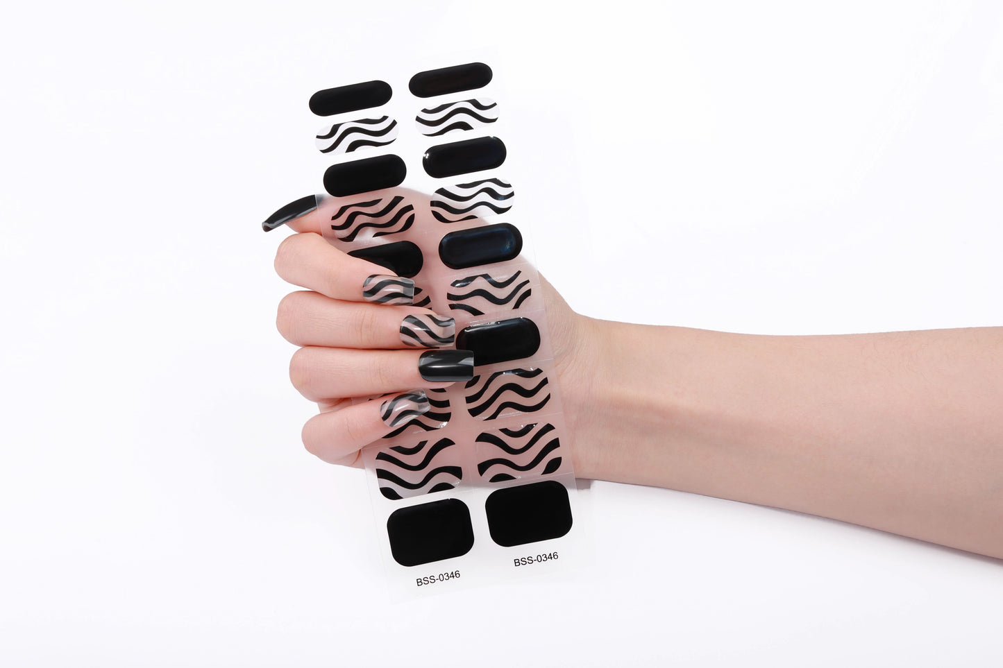 Bold Babes Mystic Black Semi Cured Gel Nail Stickers - TheBOLDBabes
