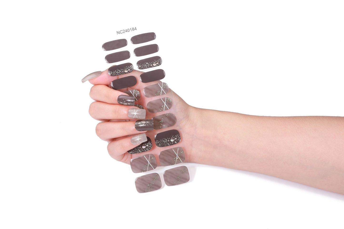 Bold Babes Glittery Glam Semi Cured Gel Nail Stickers - TheBOLDBabes