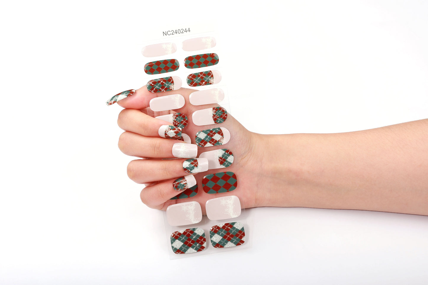 Bold Babes Checkered Affair Semi Cured Gel Nail Stickers - TheBOLDBabes