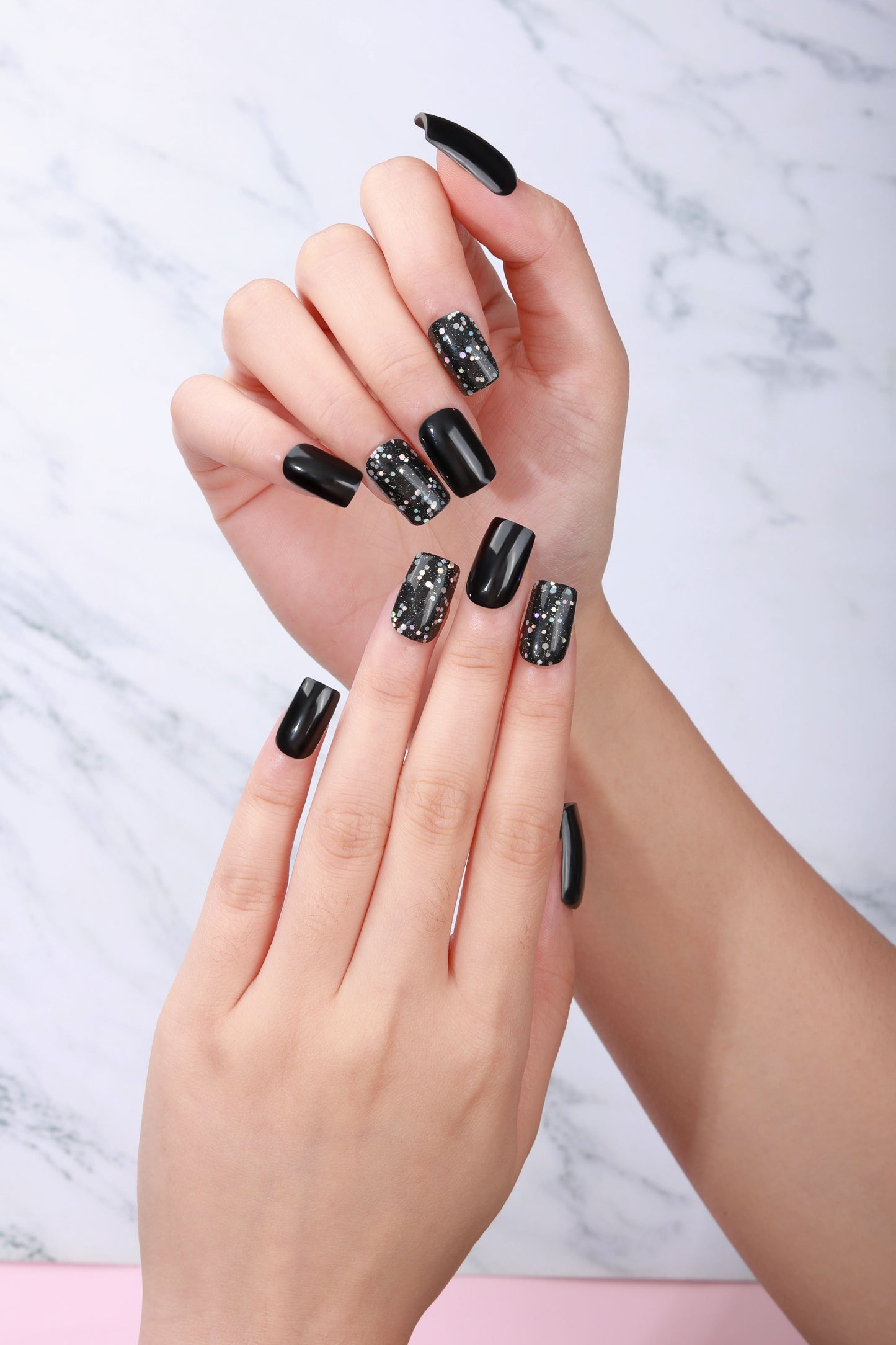 Bold Babes Smoky Dazzle Semi Cured Gel Nail Stickers - TheBOLDBabes