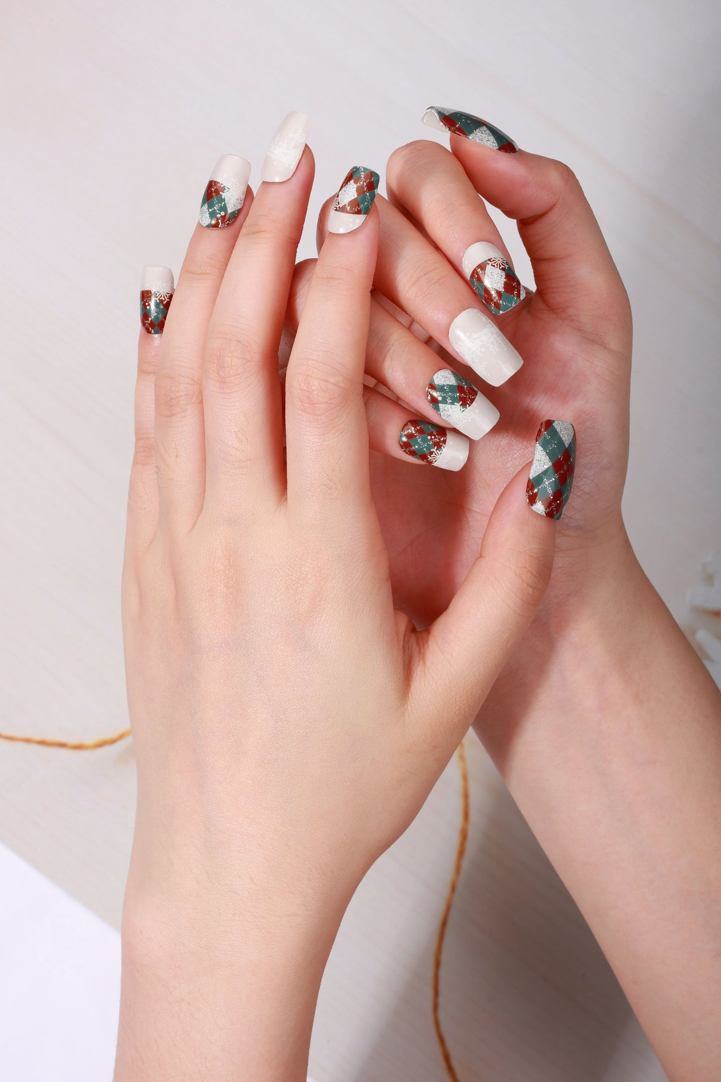 Bold Babes Checkered Affair Semi Cured Gel Nail Stickers - TheBOLDBabes