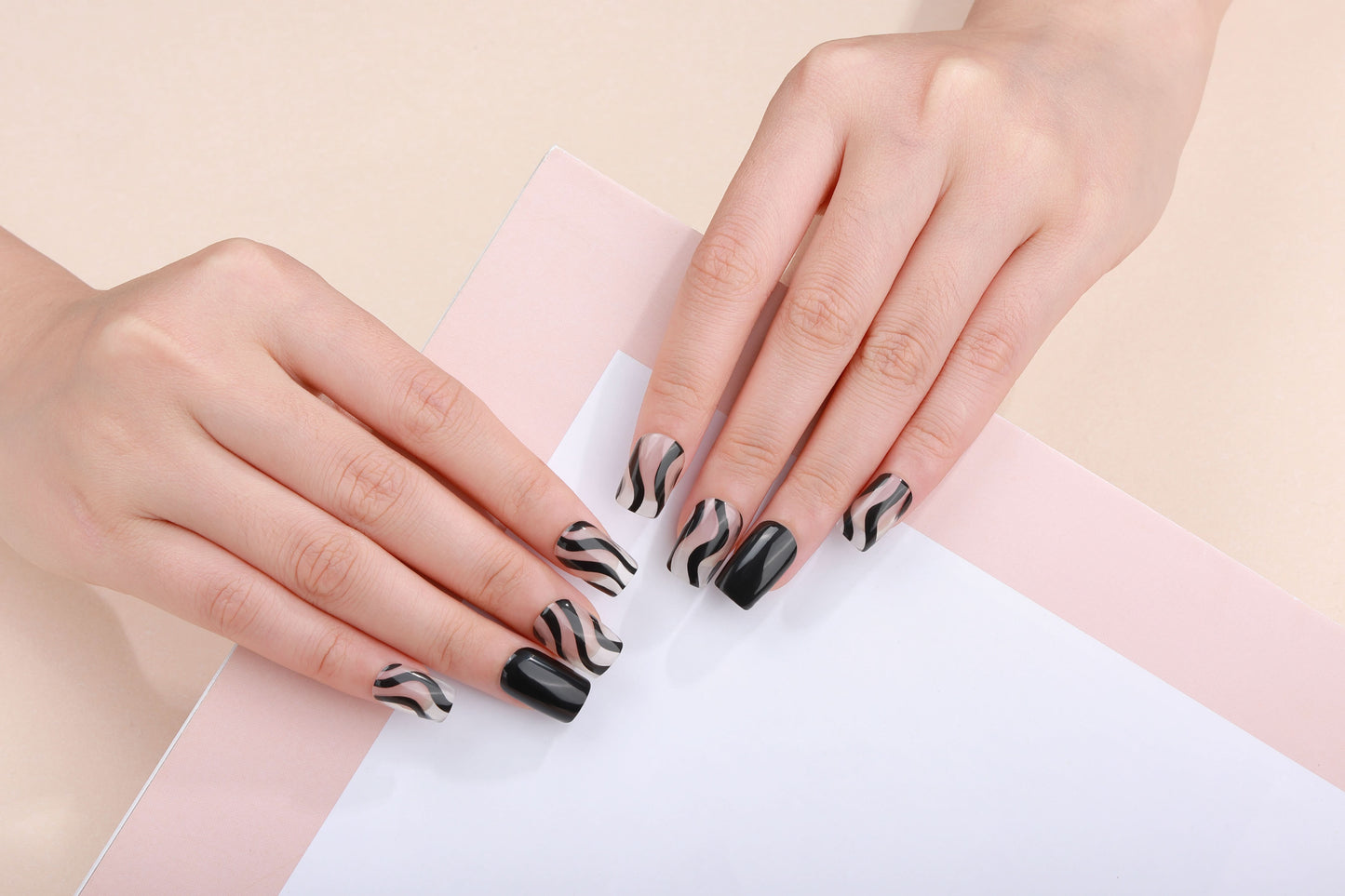 Bold Babes Mystic Black Semi Cured Gel Nail Stickers - TheBOLDBabes