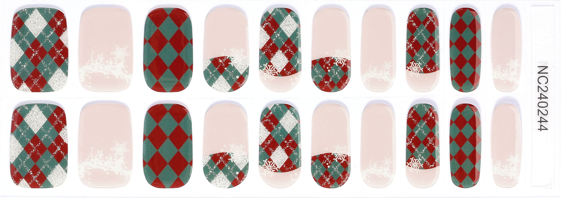 Bold Babes Checkered Affair Semi Cured Gel Nail Stickers - TheBOLDBabes