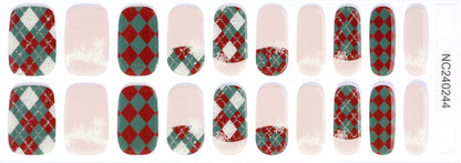 Bold Babes Checkered Affair Semi Cured Gel Nail Stickers - TheBOLDBabes