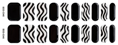 Bold Babes Mystic Black Semi Cured Gel Nail Stickers - TheBOLDBabes