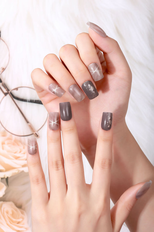 Bold Babes Glittery Glam Semi Cured Gel Nail Stickers - TheBOLDBabes