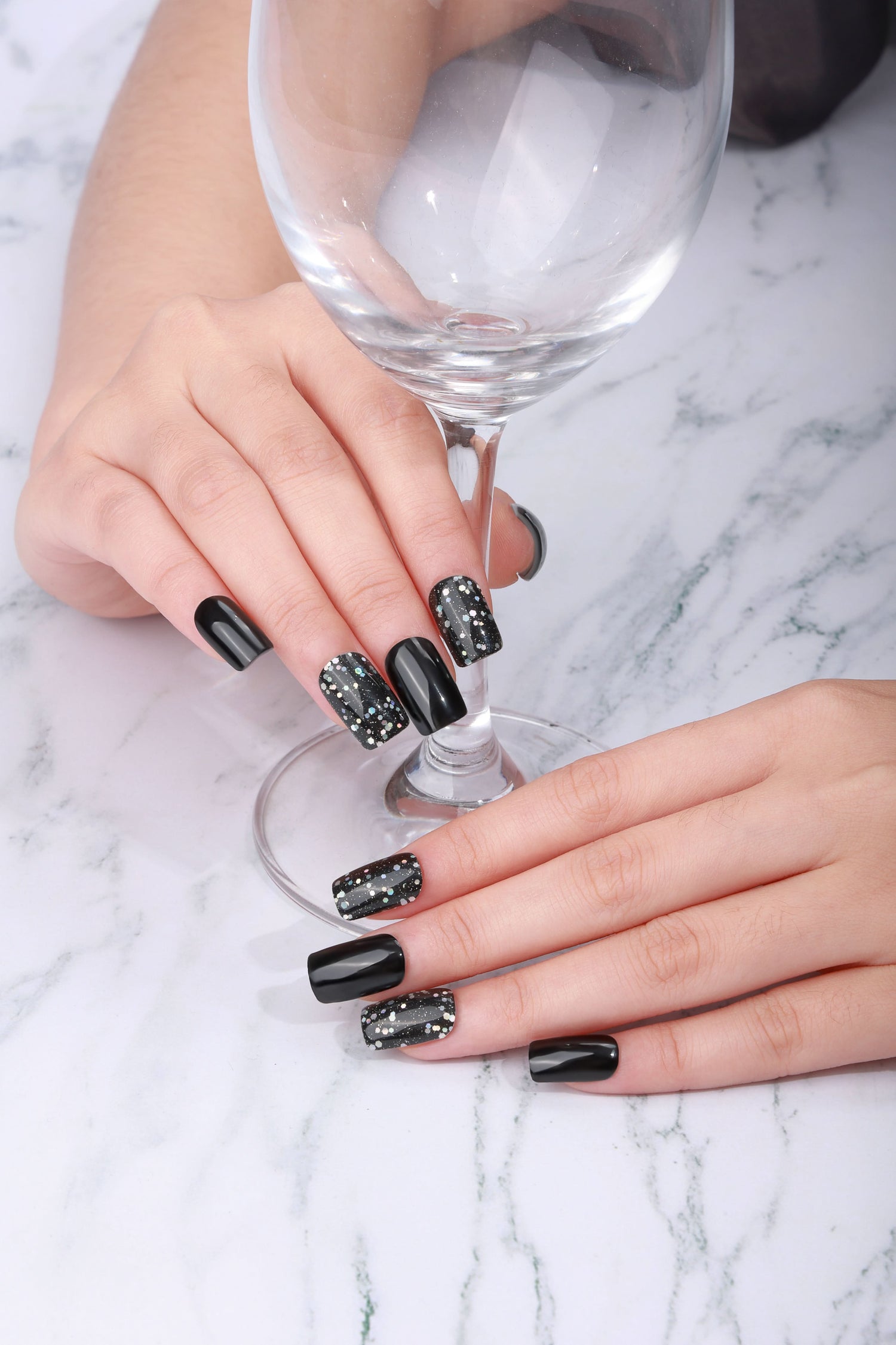 Bold Babes Smoky Dazzle Semi Cured Gel Nail Stickers - TheBOLDBabes