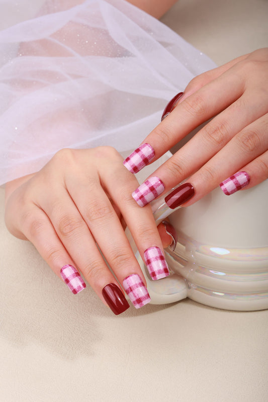 Bold Babes Fine Wine Semi Cured Gel Nail Stickers - TheBOLDBabes