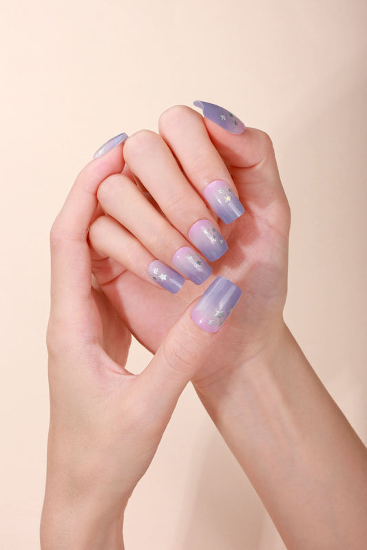 Bold Babes Levender Charm Semi Cured Gel Nail Stickers - TheBOLDBabes