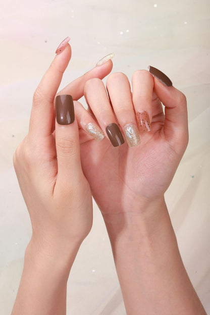 Bold Babes Coco Crush Semi Cured Gel Nail Stickers - TheBOLDBabes