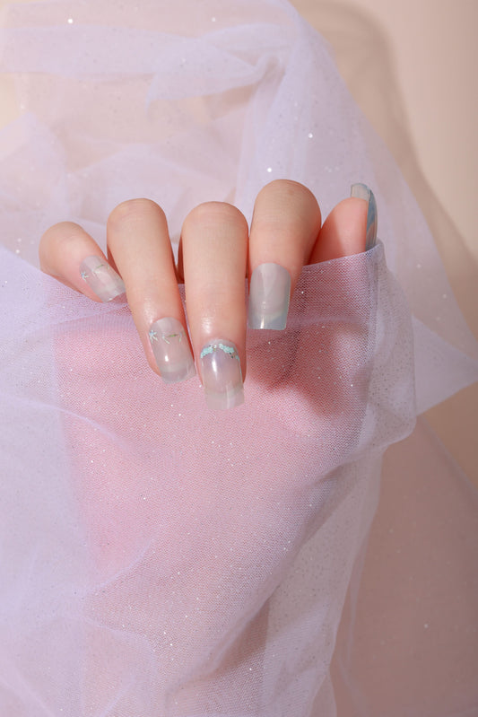 Bold Babes Sheer Elegence Semi Cured Gel Nail Stickers - TheBOLDBabes